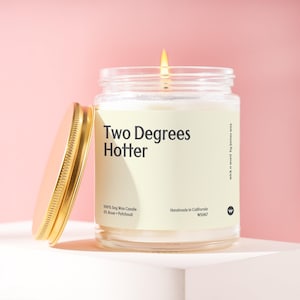 Graduation Candle Gift Academic Candle Two Degrees Hotter Custom Present Gift Box Masters PhD Achievement Double Degree College Humor W5067