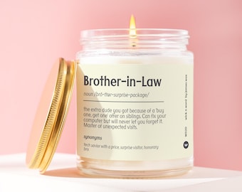 Brother-in-Law Gift Brother-in-Law Definition Candle Gift For Brother-in-Law Funny Surprise Gift Holiday Gift W020