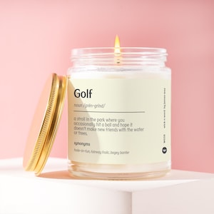 Golf Gift Golf Definition Candle Gift For Golfer Best Golfer Funny Surprise Gift Holiday Gift W039