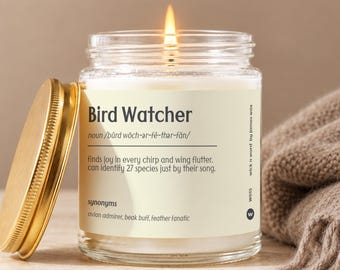 Bird Watcher Definition Candle, Bird Watcher Card, Hobby Gift Box, Gift For Hobbyist, Hobby Gift Ideas, Bird Watcher Christmas Gift W015