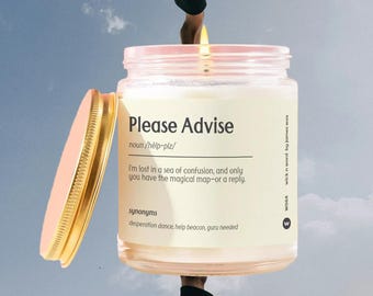 Coworker Gift "Please Advise" Definition Candle Gift For Coworker Funny Office Surprise Gift Holiday Gift W068