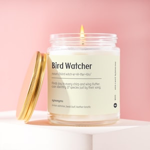 Bird Watcher Gift Bird Watcher Definition Candle Gift For Bird Watcher Funny Surprise Gift Holiday Gift W015 image 1