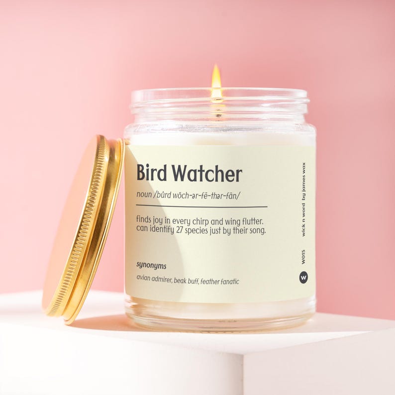 Bird Watcher Gift Bird Watcher Definition Candle Gift For Bird Watcher Funny Surprise Gift Holiday Gift W015 image 1