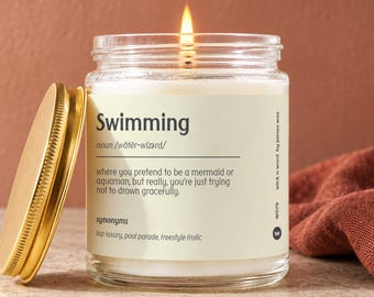 Swimmer Definition Candle, Swimmer Gifts, Swim Team Gift, Swimming Gifts, Swim Coach Gift, Swimmer Senior Night Gift, Swim Team Gifts W079