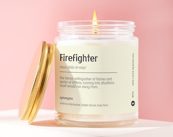 Firefighter Gift Firefighter Definition Candle Gift For Firefighter Best Firefighter Funny Surprise Gift Holiday Gift W031