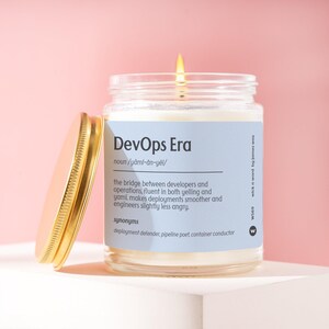DevOps Era Candle Gift for DevOps Engineer SRE Platform Cloud Engineer New DevOps Future DevOps Career Birthday Christmas Present Gift W569