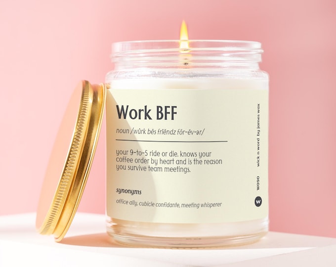 Coworker Birthday Candle, Coworker Card, Work Bestie Gift, Office Gift Exchange, Work Friend Gift, Colleague Gift, Boss Gift, Desk Gift W090