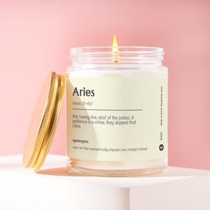 Aries Gift Aries Definition Candle Gift For Aries Aries Friend Funny Surprise Gift Holiday Gift W005