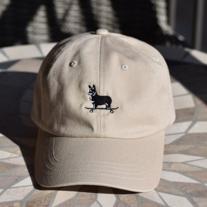 Corgi on board dad hat, funny corgi baseball cap