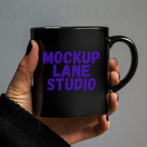 Black Mug Mockup, 11oz Coffee Mug Mockup, Fall Mug Mockups, Canva Mug Mockup, Cozy Mug Mockup, 15 ounce Mug Mockup, Spooky Black Mug Mockup