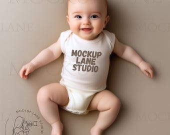 Bella + Canvas 100B mockup, 100B mockup wit, babyjersey mock-up, baby ééndelig mockup, canvas baby mockup, babymodel mockup