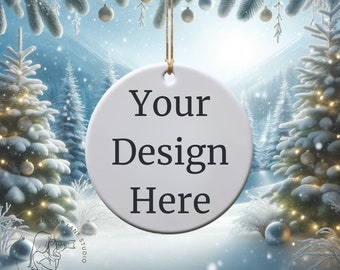 Circle Ornament Mockup, Blank Christmas Ornament Mockup, Blank Round Ornament, Tree Ornament Mockup Christmas Mock ups, Digital Image Mockup