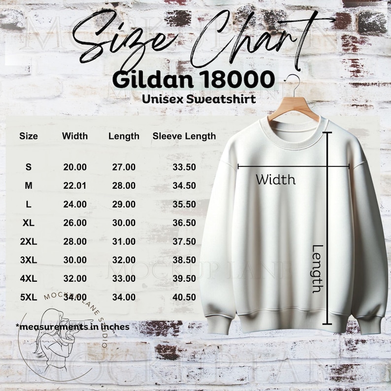 Gildan 18000 Size Chart, Gildan Sweatshirt Size Chart Guide Template