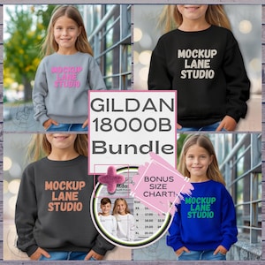 Gildan 18000B-modelbundel, 18000B-jeugdmodelbundel, Back to School-bundel, 18000b-bundel, Gildan-modelbundel, 18000b Maattabel