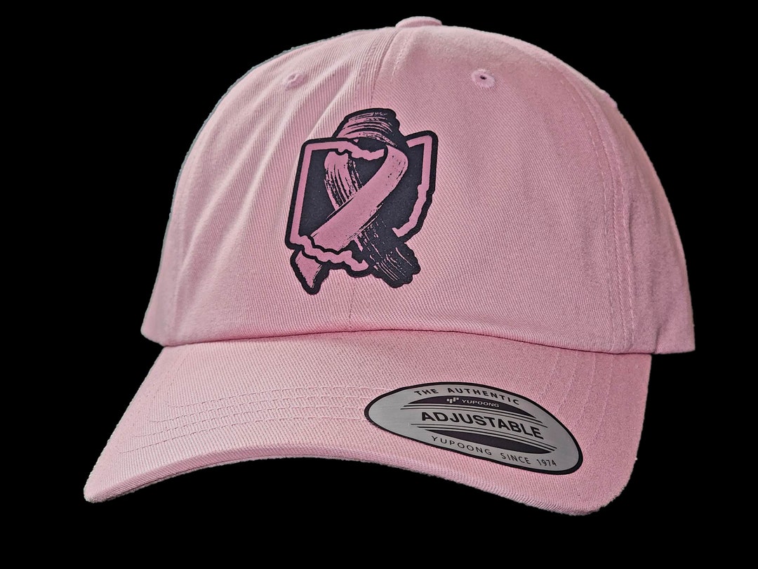 Breast Cancer Ribbon Intertwined With Ohio Pink Leatherette Etsy