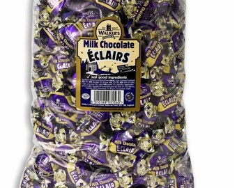 Walkers Nonsuch Toffee Milk, English Creamy, Dark, Nutty Brazil, Licorice, Eclairs, Assorted Toffees, Chocolate Eclairs Etc. Bulk Bags For All Occasions - Pick Your Favorite (500g, Dark-Chocolate