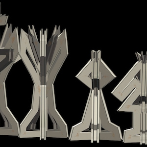 Angular Stylized 3D Printable Chess Set STL Files