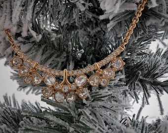 Collana girocollo placcata in oro con cristalli Sworovski