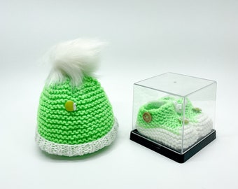 Go Green - Baby Beanie & Booties