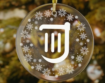 FFXIV Job Icon Schneeflocke Glas Ornament, Final Fantasy XIV, Final Fantasy 14, Geschenk für Gamer, Gamer Weihnachtsverzierung, Weihnachtsdekoration