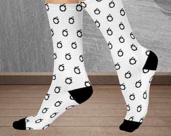 FFXIV Job Logo Crew Socks, Final Fantasy 14 Gamer Gift