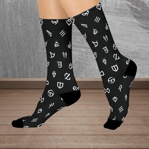 FFXIV All Job Logo Crew Socks, Final Fantasy 14 Gamer Gift