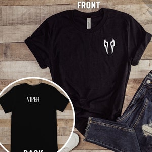 FFXIV Viper Logo Kurzarm T-Shirt mit &quot;Viper&quot; auf dem Rücken, Final Fantasy 14, T-Shirt für Gamer, Unisex Grafik-Shirt