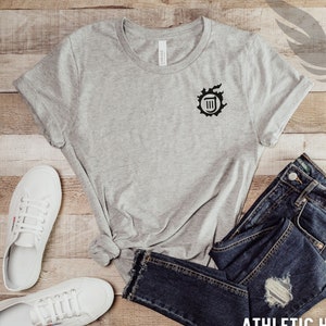 FFXIV Meteor & Barde Logo Kurzarm T-Shirt, Final Fantasy XIV, Final Fantasy 14, T-Shirt für Gamer, Geschenk für Gamer, Unisex Grafik-Shirt