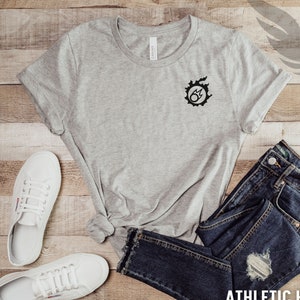 FFXIV Meteor & Schwarzmagier Logo Kurzarm T-Shirt, Final Fantasy XIV, Final Fantasy, T-Shirt für Gamer, Geschenk für Gamer, Unisex Grafik-Shirt