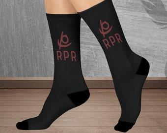 FFXIV Reaper Job Icon gepolsterte Crew Socken, Final Fantasy XIV, Final Fantasy 14, Socken für Gamer, Geschenk für Gamer, Unisex Grafiksocken