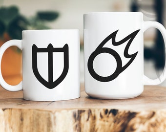 FFXIV Job Logo Ceramic Mug, Coffee Cup, Final Fantasy 14 Gamer Gift