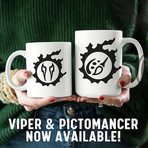 FFXIV Job Logo & Meteor Ceramic Mug, Final Fantasy XIV, Final Fantasy 14, Job Emblem, Coffee Mug for Gamer, Gift for Gamer, Gamer Coffee Cup