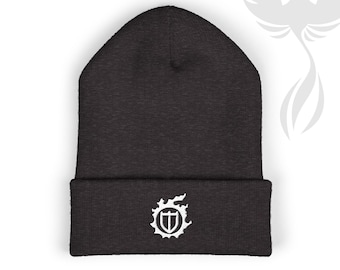 FFXIV Job Logo & Meteor Embroidered Beanie Hat, Final Fantasy 14 Gamer Gift
