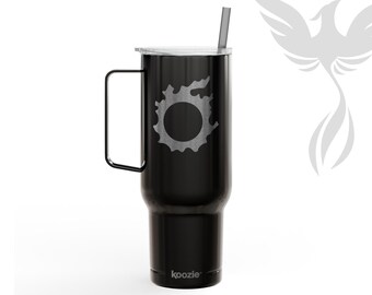 FFXIV Job Logo Engraved Insulated Tumbler with Lid, Travel Mug, Final Fantasy 14 Gamer Gift