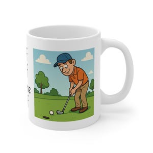Taza de golf: taza de café de cerámica de 325 ml para amantes del golf