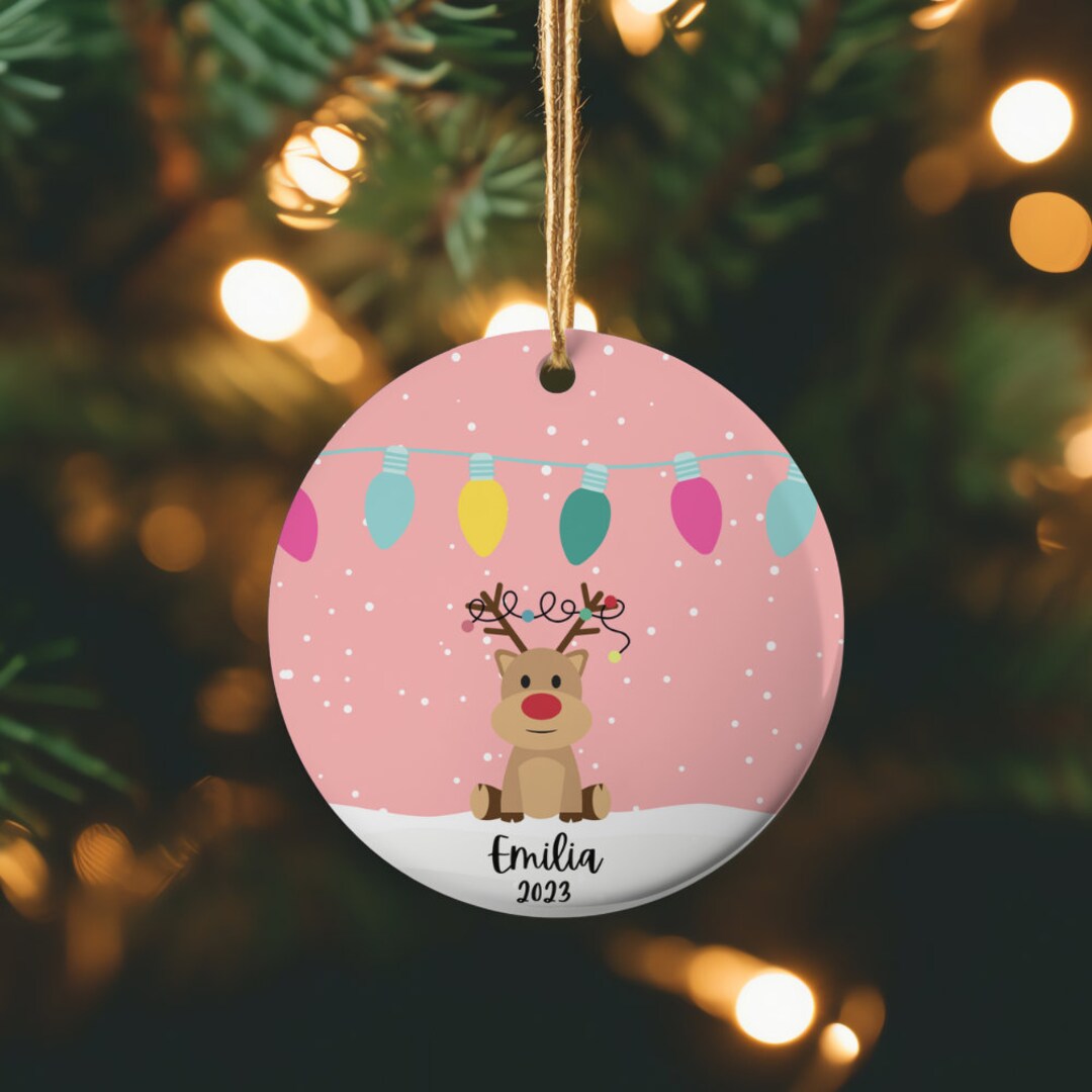 Girls Christmas Ornament, Personalized Girls Ornament, Kids Ornament