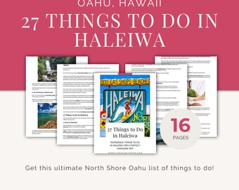 Haleiwa Hawaii Travel Guide for Families | Oahu North Shore Itinerary | Things to Do in Haleiwa Printable | Hawaii with Kids PDF