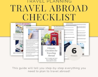 International Travel Checklist, Printable Packing List for Kids, Family Vacation Planner PDF, Travel with Kids Guide, Digital Download