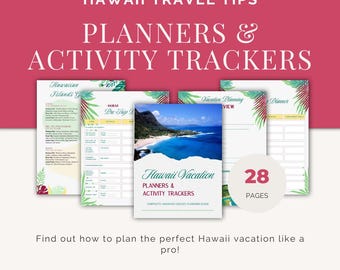 Hawaii Urlaubsplaner & Aktivitätstracker, Reiseplanung druckbar, Hawaii Reiseplaner, Reiseplaner, digitaler Download