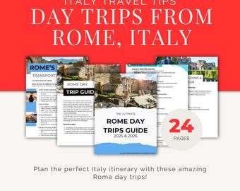 Guia definitivo de passeios de um dia em Roma 2025 | Roteiro de viagem para a Itália em PDF | Passeios de um dia saindo de Roma | Planejador digital de viagens para a Itália para viagens pela Europa