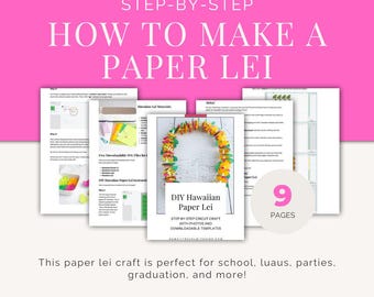 DIY Hawaiian Paper Lei Craft | Printable Luau Decorations with SVG Templates | Cricut Craft for Hawaiian Party