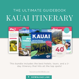 Romantic Kauai Travel Guide PDF | 7-Day Hawaii Honeymoon Itinerary + Map + Packing List | Digital Island Vacation Planner