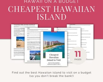Cheapest Hawaiian Island Travel Guide PDF | Budget Hawaii Vacation Tips | Save Money Visiting Hawaii | Travel Guide for Affordable Hawaii