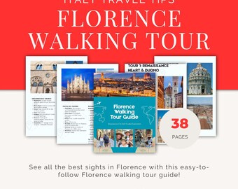 Florence Walking Tour Guide PDF | Self-Guided Florence Itinerary with Local Tips | Digital Travel Guide for Italy Vacation Planning