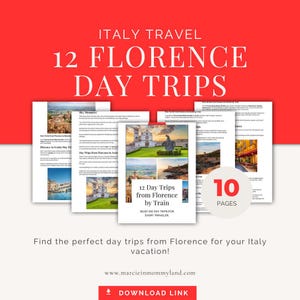 Day Trips from Florence Guide, Florence Itinerary PDF, Italy Train Travel Planner, Digital Trip Guide, Printable Italy Vacation Itinerary