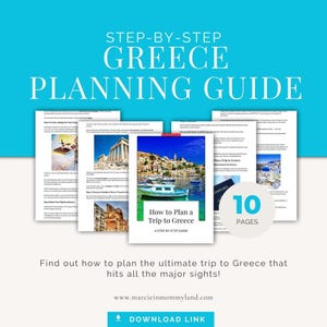 Griechenland Reiseführer PDF, druckbarer Reiseplaner, Griechenland Reiseplan, Digitales Urlaubs Kit, Europa-Reiseführer, Inselhüpfen Tipps