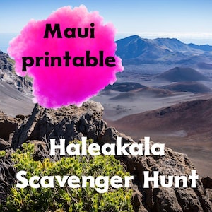 Haleakalā Scavenger Hunt for Kids, Maui National Park Activity PDF, Printable Hawaii Volcano Learning Game, Outdoor Family Travel Worksheet
