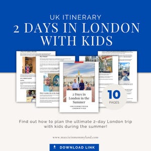 2-Day London Itinerary, London with Kids Travel Guide, Printable Family Planner, Summer Trip PDF, UK Family Vacation, London Itinerary