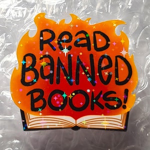 Série livresque - « Lisez des livres interdits » - Sticker vinyle fait main