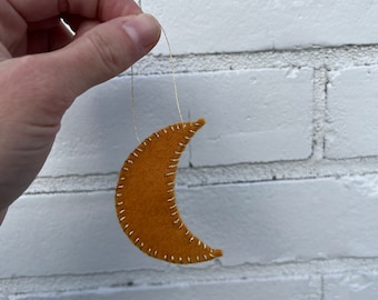 Felt Crescent Moon Ornament